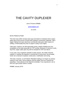 The Cavity Duplexer