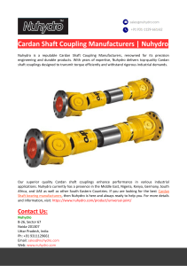 Cardan Shaft Coupling Manufacturers