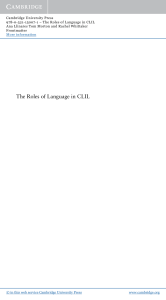 The Roles of Language in CLIL