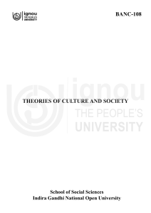 BANC-108 theories of culture and society