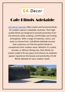 Cafe Blinds Adelaide