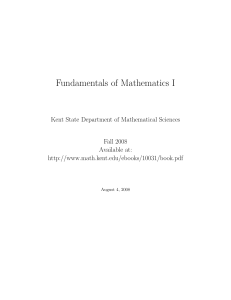 fundamentals of math