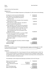 Assignment AuditofCashandCashEquivalents