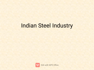 STEEL INDUSTRY PPT