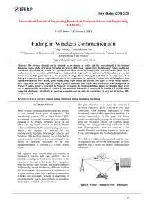Fading in Wireless Communication