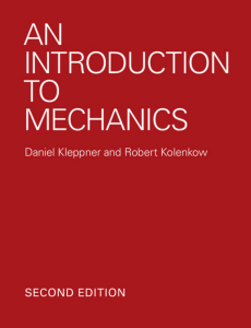 An Introduction to Mechanics  Kleppner Kolenkow 2e