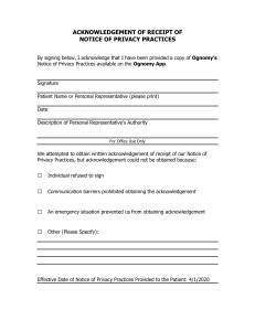 HIPAA Notice Of Privacy Practices