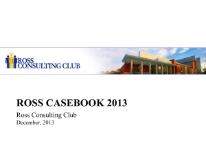 ROSS CASEBOOK 2013 Ross Consulting Club