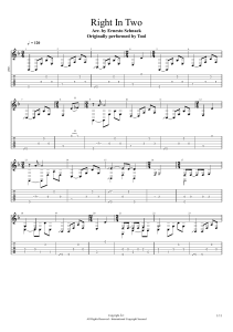 Right In Two - Tool (Piano Sheet Music)