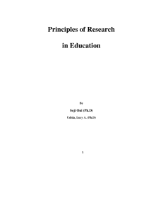 Principles of Research in Education