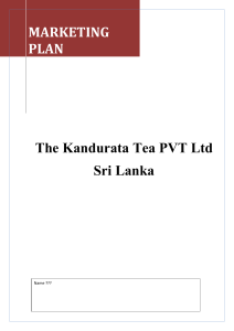 The Marketing plan of The Kandurata Tea