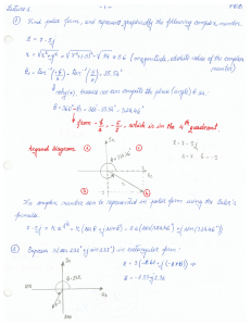 Solved Problems with Complex Numbers