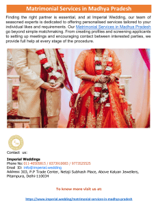 Matrimonial Services in Madhya Pradesh