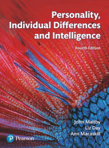 Personality, Individual Differences, and Intelligence