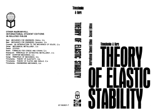 Theory of Elastic Stability, TImoshenko