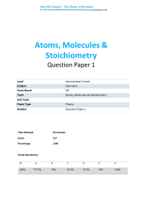 1.1-atoms molecules   stoichiometry-theory- ial-cie-chemistry -qp