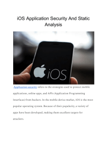 iOS Application Security And Static Analysis