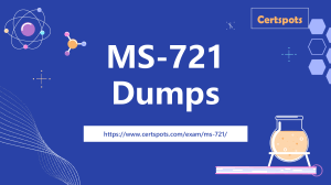 Microsoft MS-721 Certification Free Dumps