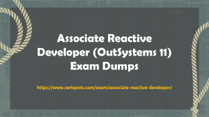 OutSystems Associate Reactive Developer Exam Questions
