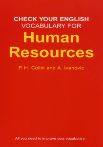 Check Your English Vocabulary for Human Resources 0747569975