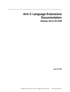 Arm C Language Extensions