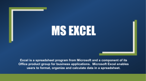MS EXCEL - DISCUSSION