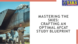 Mastering the Skies: Crafting an Optimal AFCAT Study Blueprint