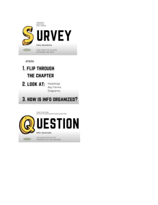 SQ3R Reading Method: Survey & Question Study Guide