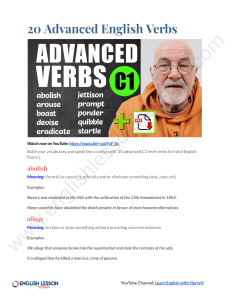 Learn English with Harry - 20 Advanced English verbs