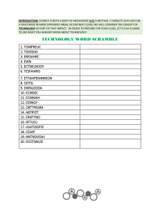 Technology word scramble  hand outs