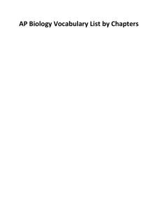 AP Biology Vocabulary List by Chapters