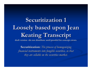 jean keatings Securitization