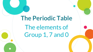 Elements of group 1,7 and 0