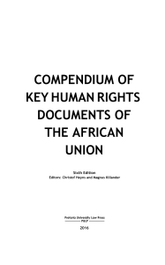 2016 compendium key human rigths documents african union