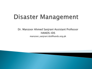 3 Disaster Management - Dr Manzoor