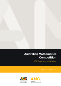  - Australian Mathematics Competition 2021 soluitons-AMT PUBLISHING (2021)