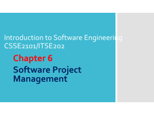 Chapter 6 - Software Project Management