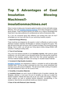 Top 5 Advantages of Cool Insulation Blowing Machines!!-insulationmachines.net