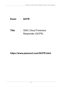 GIAC Cloud Forensics Responder (GCFR) Exam Dumps