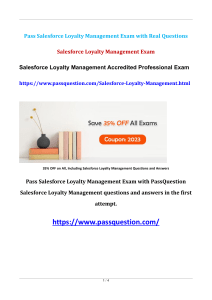 Salesforce Loyalty Management Exam Questions
