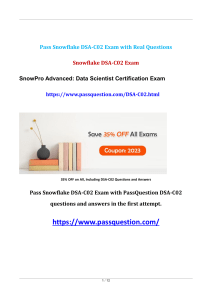 SnowPro Data Scientist DSA-C02 Practice Exam