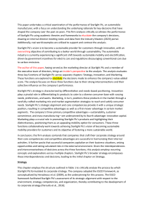 Starlight Plc Firm Analysis: Strategy, Innovation, Marketing