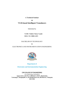 VLSI Intelligent Transducers: Technical Seminar Report