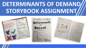 Determinants of Demand Storybook Instructions