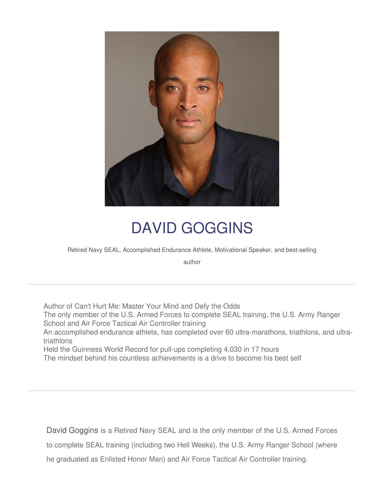 David Goggins: A Story of Adversity and Triumph. - Vitalize Athletics