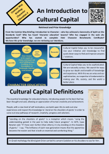 3 An introduction to Cultural Capital newsletter