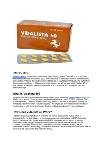 What Is Vidalista 40 Mg?