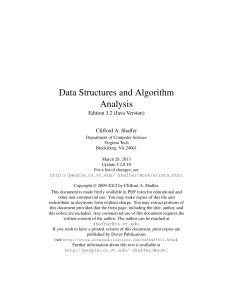 Data Structures and Algorithm Analysis | Clifford A. Shaffer