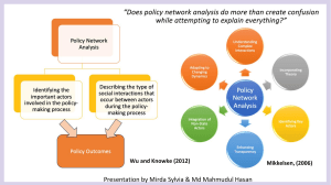 Policy Network Analysis Mirda Mahmud