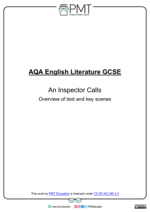 Overview and Key Scenes - An Inspector Calls - AQA English Literature GCSE (1)